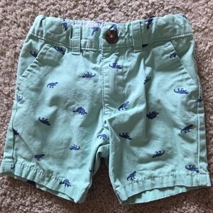 Carter's Toddler Boys Aqua Dinosaur Print Shorts Size 2T